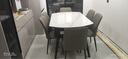 全友家居 轻奢风圆餐桌椅组合钢化玻璃可折叠功能客厅家用吃饭桌子 实拍图