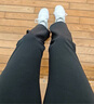 浪莎喇叭鲨鱼裤女高腰可外穿百搭显瘦显高瑜伽运动打底裤 黑色净版 L 实拍图
