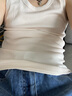 马登工装美式棉背心男健身运动老头汗衫无袖t恤跨栏重磅螺纹坎肩打底 米白色 [拍两件立减5元/男士背心/潮流] M 【父亲节礼物 顺丰包邮】 实拍图