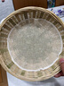 德蒂芙竹编竹篮子竹筐带底座家用水果篮果盘手工竹制品馒头筐点心篮竹篮 （竹青）平底款 直径22厘米 实拍图