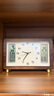 汉时（Hense）创意复古台钟万年历桌面时钟客厅座钟电视柜坐钟摆件家用钟表HD76 胡桃木+电波机芯(23*34)cm 实拍图
