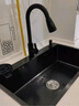 松鲸 厨房水槽大单槽台下盆手工不锈钢洗菜盆一体盆洗菜池洗碗淘菜盆 C套餐-配冷热抽拉龙头 三孔单槽-65*45cm 实拍图