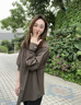 小野和子防晒衬衫2025夏季新款冰丝防晒衣高级时尚防晒服夏季轻薄款外套 【轻薄抗皱】茶褐棕 M （168-175cm，110-130斤） 实拍图