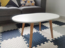 逸朗德茶几家用小户型茶几桌客厅简约沙发边几创意圆形简易置物架小桌子 椭圆单层】80*40*42cm暖白 实拍图