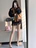 柏萨尼（PESASRIE）品牌包包女包轻奢斜挎单肩包女士手提包小方包百搭情人节生日礼物 绿拼白【奢侈限定礼盒装】 实拍图