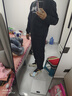 匹克运动卫衣男秋冬新款加绒保暖宽松休闲圆领长袖情侣上衣 黑色-【字母logo】3200 XL (180) 实拍图
