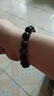金石灵天然黑曜石手串银曜石足银六字真言水晶手链本命年送男女生日礼物 实拍图