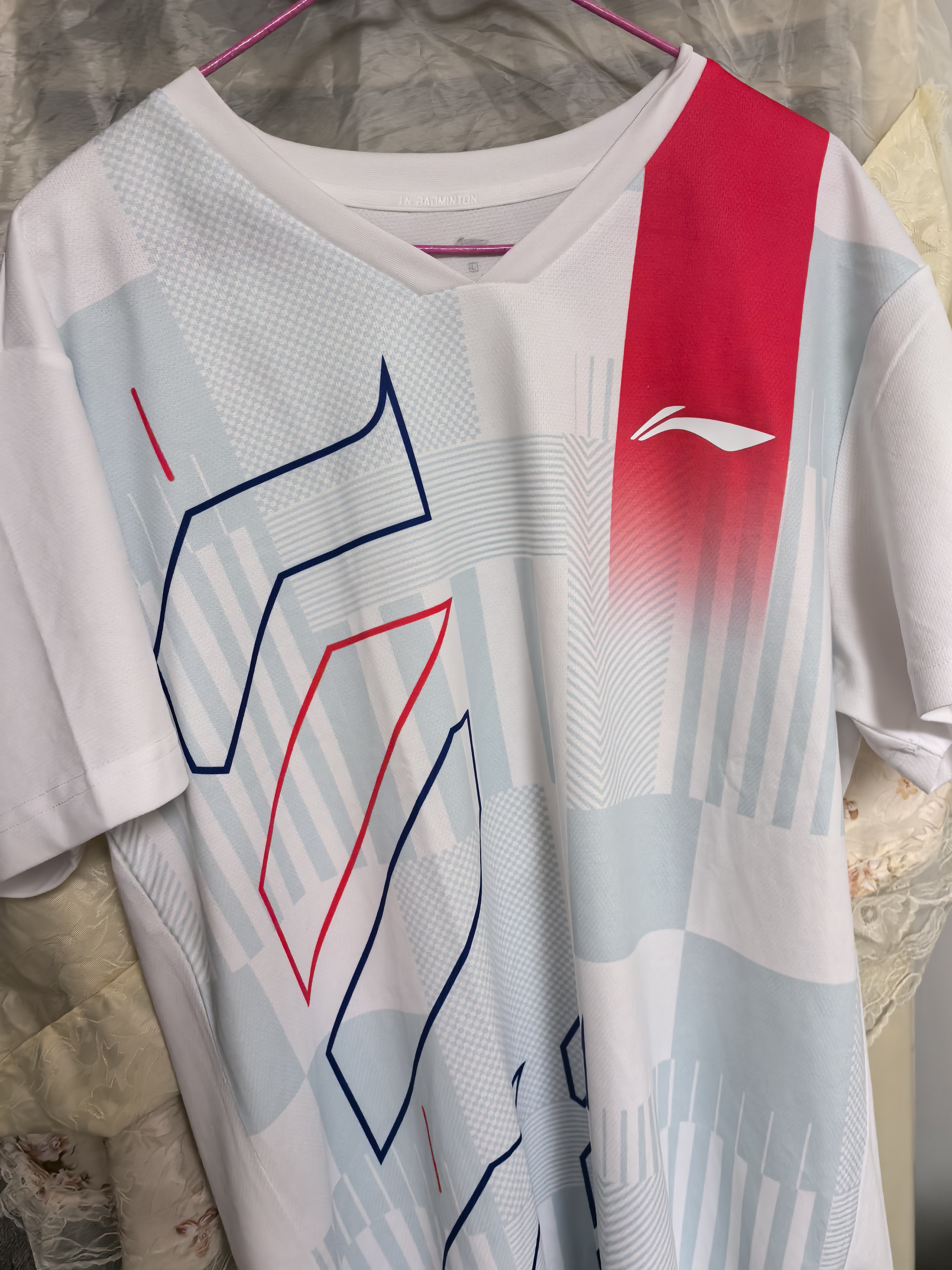李宁（LI-NING）羽毛球服男女款速干凉爽比赛上衣百搭运动T恤团队服 L 实拍图
