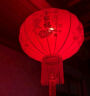 全品屋大红灯笼宫灯2025新年装饰春节元旦植绒阳台大门节庆婚庆年货led 【一对装】全家福100#+LED灯 实拍图