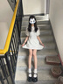 麓格立学院风白色衬衫连衣裙女气质收腰小个子甜美辣妹新款短裙a字裙 白色（配裤）L 实拍图