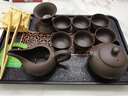 整套紫砂西施壶小套装功夫茶具泡茶壶带茶杯茶盘储排双用家用 紫砂茶具10件套(送配件) 实拍图