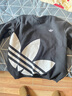 adidas经典时尚宽松抓绒圆领卫衣套头衫男女阿迪达斯官方三叶草 黑色 XL 实拍图
