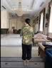 俞兆林（YUZHAOLIN）母亲节礼物妈妈夏装中老年女装上衣洋气奶奶装大码套装两件套Z 绿色+黑色阔腿裤 3XL （适合120-135斤） 实拍图