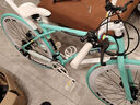 EG7 变速死飞山地车自行车成人实心胎轻便单车活飞公路赛车学生男女 24速60刀-比安奇【破风刀轮】 实拍图