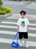 真维斯男童裤子工装裤夏季儿童痞帅套装中大童新款潮流短袖t恤薄款童装 【纯棉短袖+工装裤套装】01 130 【45-56斤】柔软亲肤不起球 实拍图