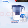飞利浦（PHILIPS）净水壶 滤水壶 家用过滤壶 厨房自来水过滤器 滤水器 过滤器滤芯 便携净水杯 AWP2814蓝色/白色 【4.2L蓝色】一壶13芯专家版 实拍图