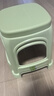 圣度朗加厚塑料凳子家用小凳子简约胶凳子客厅餐桌椅子茶几凳防滑小板凳 中大号带盖-绿色 高36cm 实拍图