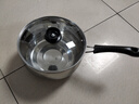 不锈钢奶锅煮面煮粥辅食锅小锅不粘锅家用汤锅牛奶锅电磁炉通用 20cm+盖（单底导热快） 实拍图