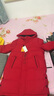 雪中飞【远红外升温】儿童羽绒服新年羽绒外套中大童男女童长款羽绒服 红色 150 实拍图