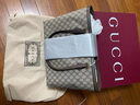 GUCCI古驰Ophidia系列大号托特包 米色和乌木色 均码 实拍图