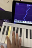 泡泡自学MIDI键盘自动挡电钢琴智能彩虹琴便携电子琴成人儿童音乐密码乐器 典雅白-24键（磁吸式拼接款） 实拍图