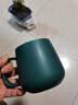 创意素色大容量杯子高颜值马克杯磨砂简约咖啡杯陶瓷茶杯年货 莫兰迪-墨绿 1个 380ml 实拍图