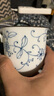陶趣居 日本进口线唐草小蓝芽茶杯日式汤吞寿司杯陶瓷小杯泡茶杯子茶具 线唐草马克杯325ml1只 实拍图