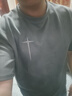 卡图弛 短袖t恤男夏季新款美式复古痞帅半袖重磅潮牌刺绣宽松麂皮绒体恤 灰色 XL 实拍图