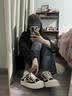 回力女鞋帆布半拖鞋外穿一脚蹬懒人休闲鞋855 黑色 39 实拍图