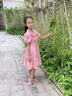 贝孩趣女童连衣裙2025年夏装网红女孩童装短袖裙子洋气六一儿童公主裙 粉红色 130 码(建议身高115-125厘米) 实拍图