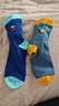 aicare抗菌防臭儿童袜子男童女童中筒秋冬季抑菌中大童学生袜棉袜 蓝底黄3蓝底浅蓝3 6双 XL ：35-38码（童袜） 实拍图