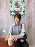 小野七天缎面衬衣春秋衬衫女长袖通勤简约气质垂感上衣职场公考面试打底衫 灰蓝色缎面衬衫 M 推荐100-120斤 实拍图