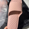 merdor静音拖鞋女士夏季抗菌不臭脚浴室内居家用洗澡防滑软底轻便凉拖鞋 皮粉色 36-37 （S） 实拍图