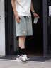百鹊亭牛仔短裤男夏季薄款潮牌直筒宽松休闲短裤男日系复古工装五分裤男 T27蓝色【现货】 XL 实拍图