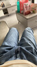 海澜之家（HLA）牛仔裤男25春夏微弹时尚锥形九分裤子男夏季 蓝灰牛过渡色（中）50 31 170/78A推荐119~126斤 实拍图
