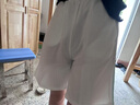風采兔 ins超火运动短裤女夏韩版潮学生宽松显瘦百搭薄款阔脚休闲五分裤 白色 L 实拍图