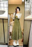 斤慕法式复古假两件连衣裙2025早秋气质森系连衣裙赫本风长裙子女七夕 绿色M 实拍图