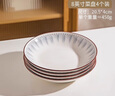 佩尔森（CERAMICS）饭碗家用创意日式菜盘家用陶瓷面碗汤碗釉下彩菜盘子碗盘餐具套装 8英寸圆盘4个 实拍图