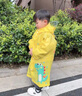 牧萌儿童雨衣男女童幼儿园小童宝宝全身防水男孩雨披 火箭恐龙 XL 实拍图