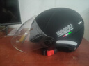 堡护头盔3C认证电动车头盔摩托车电瓶车男女半盔四季通用安全帽 376磨砂黑色（透明长镜） 均码 实拍图
