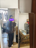 太平鸟女装牛仔裤高腰直筒秋冬温暖丹宁宽松阔腿裤子 牛仔深黑 S 实拍图