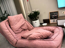 墨往人类狗窝懒人沙发床单双人可睡觉飘窗小沙发椅床上座椅 粉色177*95【加大】科技绒 实拍图