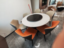 帝狐狸意式岩板圆形餐桌椅组合现代简约小户型大理石圆餐桌家用轻奢饭桌 1.2米【带转盘】圆桌 1桌6椅 实拍图