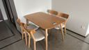 源氏木语 实木餐桌现代简约家用饭桌北欧小户型餐厅桌子橡木 餐桌1.3米+椅子(梨白)*4 实拍图