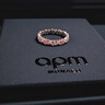 APM Monaco新品玫瑰粉色麦穗女生戒指时尚925银饰送女友送闺蜜情侣对戒礼物 玫瑰水滴戒指 52 (10号) 实拍图