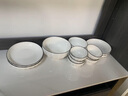 白朔碗盘餐具碗碟碗具套装轻奢纯色北欧风简约高级感乔迁新居送礼碗筷 礼盒装简素6人食（带汤煲） 30件套 实拍图