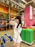 LDBE美式辣妹斜肩短袖女夏季2026新款韩系设计感显瘦露肩T恤百搭上衣 白色 M 实拍图