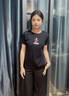 FILA 斐乐女装官方女士短袖T恤夏季休闲运动内搭t恤运动上衣 传奇蓝-F51W328152FNV M （165/84A/M） 实拍图