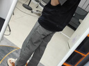 啄木鸟休闲裤男秋季新款冰丝轻薄速干大码宽松工装裤男休闲运动百搭长裤 733灰色 L （建议120-145斤） 实拍图