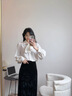 南木熊衬衫蝴蝶结灯笼袖春秋新款白色通勤衬衣女正装飘带设计感职业上衣 灯笼袖衬衣M【85-115斤】 实拍图